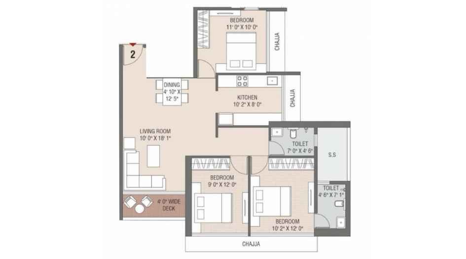 Satyam-Stella-Floor-Plan-3-BHK